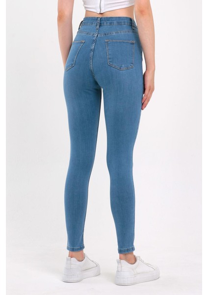 Kadın Tırnaklı Taşlamalı Jeans indirimleri