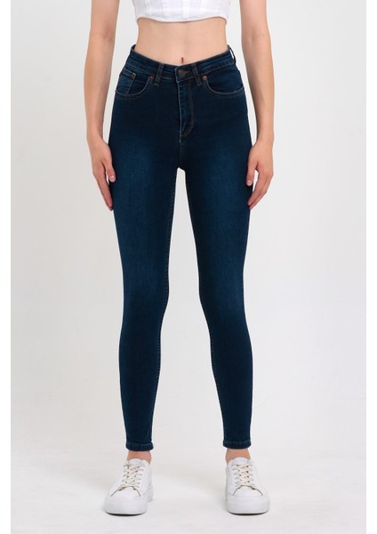 Kadın Taşlamalı Jeans