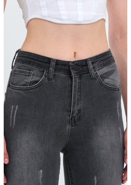 Kadın Tırnaklı Taşlamalı Jeans modelleri