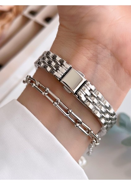 Özel Tasarım Vintage Seri Aynalı Kasa Kadın Kol Saati+Bileklik Hediyeli CL8645.A04 modelleri