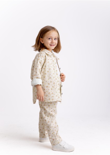 Çiçek Gabardin Kız Çocuk Pantolon fırsatları