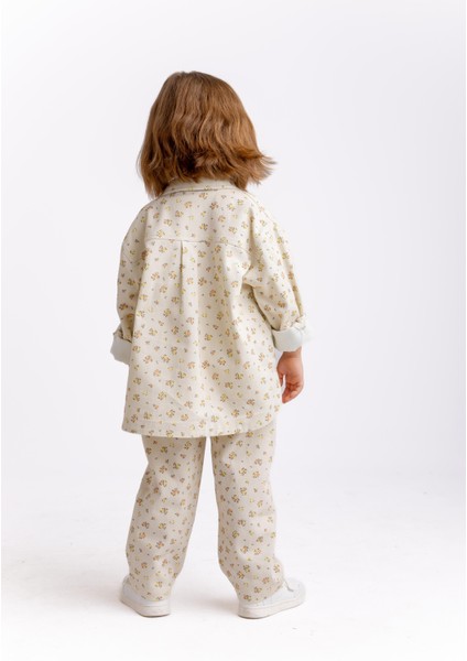 Çiçek Gabardin Kız Çocuk Pantolon indirimleri