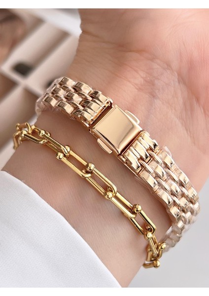 Özel Tasarım Vintage Seri Aynalı Kasa Kadın Kol Saati+Bileklik Hediyeli CL8645.A05 modelleri