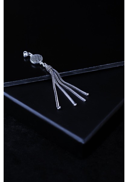 925 Ayar Gümüş Yuvarlak Vizyon Işçilikli Tesbih Püskülü