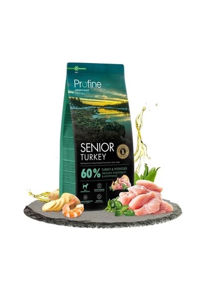 Tahılsız Glutensiz Hindili Yaşlı (Senior) Köpek Maması 12 kg