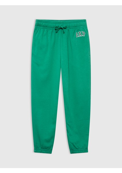 Erkek Çocuk Yeşil Gap Logo Havlu Kumaş Relaxed Jogger Eşofman Altı