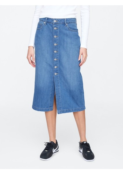 Kadın Mavi Denim Etek fırsatları