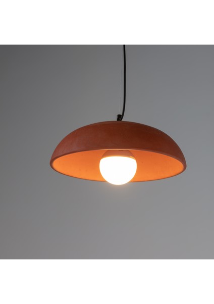 Terracotta Çanak Beton Tavan Aydınlatması Metal Tesisatlı modelleri