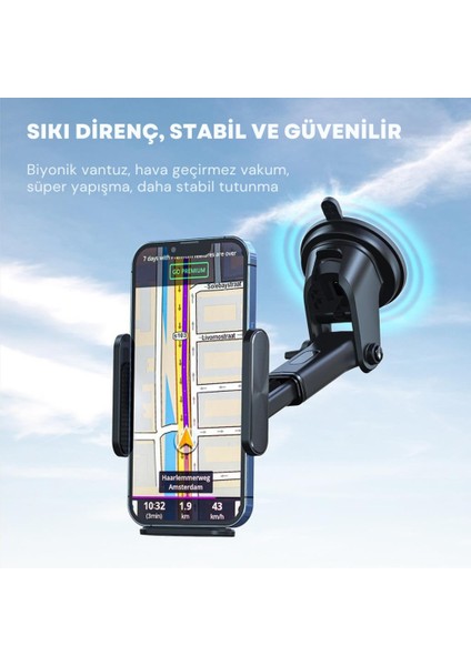 Nano Vantuzlu Teleskopik Torpido Üstü Telefon Tutucu, V Tipi Düşmez Sarsılmaz Telefon Tutucu modelleri