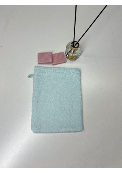 16 x 21 cm Mint Havlu Banyo Kesesi Pamuklu