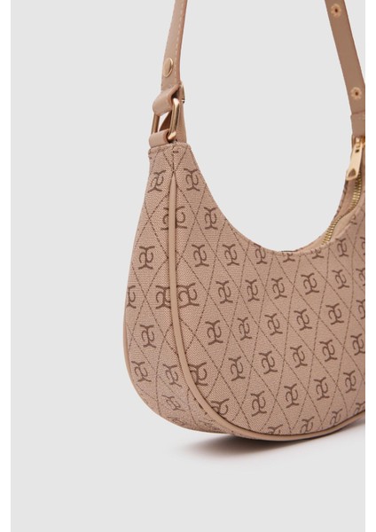 Cremachi Monogram Bej Baget Çanta