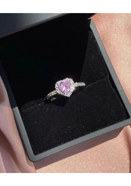 Çelik Pembe Ayarlanabilir Kadın Kalpli Pandora Gümüş Yüzük fiyatları