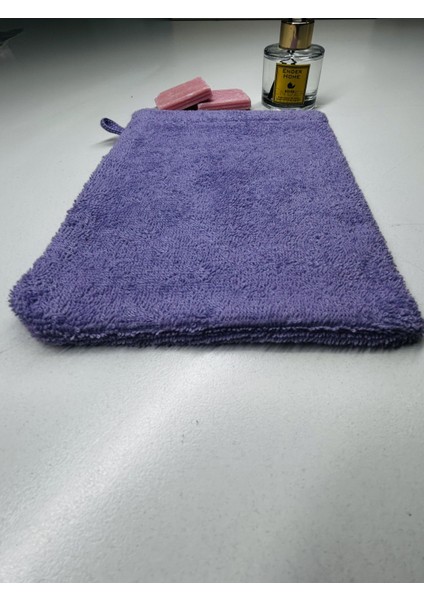 16 x 21 cm Lila Havlu Banyo Kesesi Pamuklu