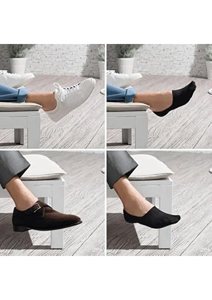 Premium 9'lu Dikişsiz Burunlu Kaydırmaz Silikon Topuklu Bambu Babet Çorap fırsatları