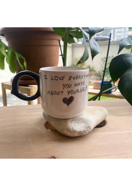Arche Ceramic El Yapımı Seramik Kupa - ''About Yourself'' Kupa - 225 ml fiyatları