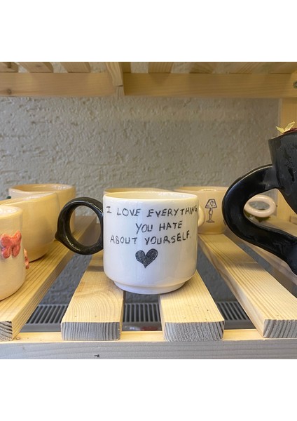 Arche Ceramic El Yapımı Seramik Kupa - ''About Yourself'' Kupa - 225 ml modelleri
