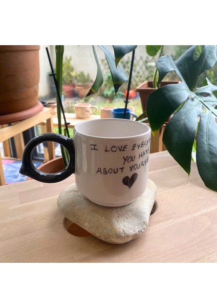 Arche Ceramic El Yapımı Seramik Kupa - ''About Yourself'' Kupa - 225 ml fırsatları