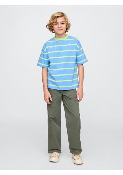 Erkek Çocuk Yeşil Ultrasoft Khaki Pantolon