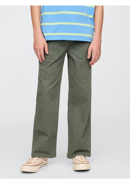 Erkek Çocuk Yeşil Ultrasoft Khaki Pantolon fırsatları