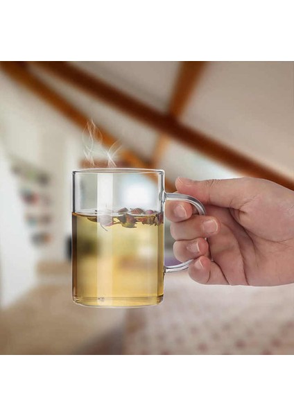 - 9 Adet Aile Boyu Kulple Çay Bardağı Takımı , Kahve ve Sıcak Içeçek Bardağı MK45KR5