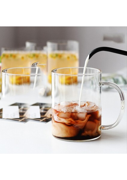 - 9 Adet Aile Boyu Kulple Çay Bardağı Takımı , Kahve ve Sıcak Içeçek Bardağı MK45KR5