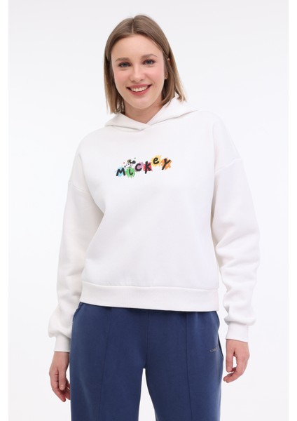 Wl Aprıl 17GFL913 3pr Ekru Kadın Sweatshirt