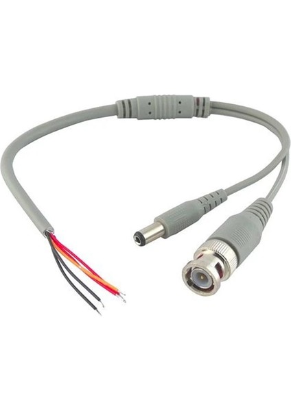 10 Adet Kablolu Hazır Bnc +Power Jack Konnektör