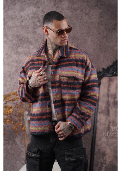Oversize Kalıp Unisex Cepli Kaşe Oduncu Gömlek