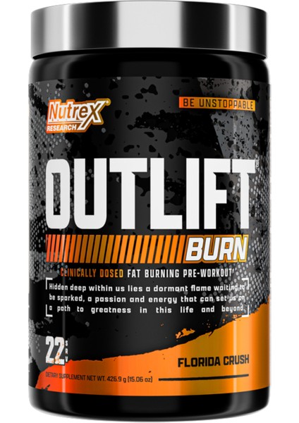 Outlift Burn Clinically Dosed Fat Burning Preworkout