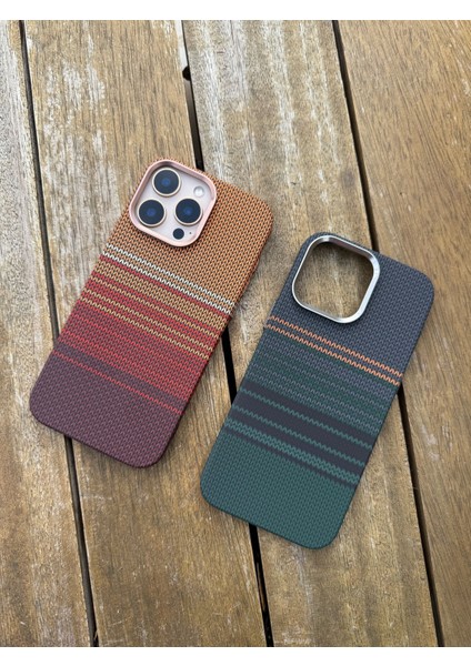 Apple iPhone 15 Karbonfiber Jumper Turuncu Telefon Kılıfı