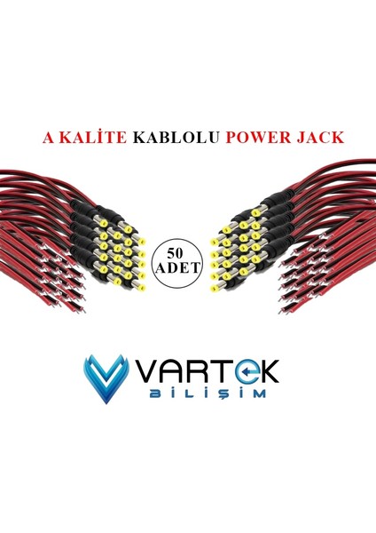 Güvenlik Kamera Besleme Power Jak 12V 50 Adet