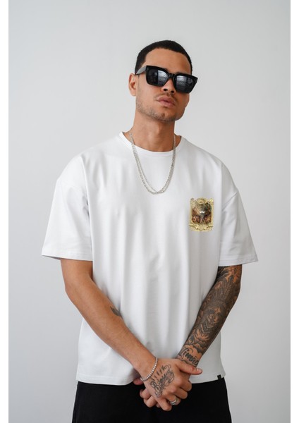 Oversize Kalıp Osmanlı Çarşı Baskılı Unisex Tişört modelleri