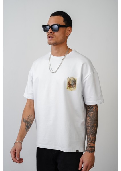 Oversize Kalıp Osmanlı Çarşı Baskılı Unisex Tişört