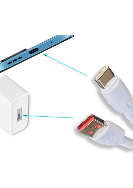 Samsung Uyumlu Samsung A11 A12 A13 A14 Type C Hızlı Şarj Kablosu