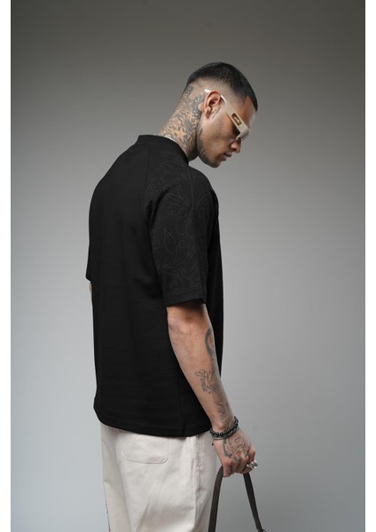 Kabaran Baskılı Reglan Kol Oversize Kalıp Tişört fiyatları