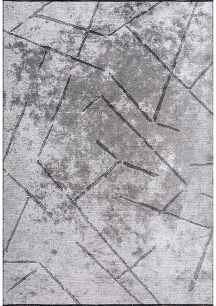 Azur UZ02B Gri Antrasit Pamuk Akrilik Yumuşak Dokulu Modern Kilim Karademir Home