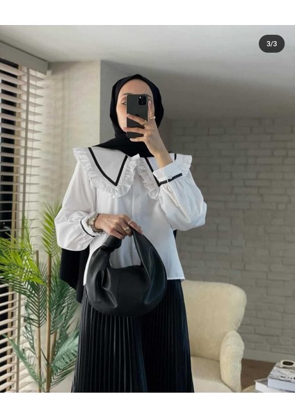 🌸 Zarafetin Yeni Yorumu! Fırfır Detaylı Gömlek 🌸