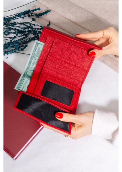 Perle - Kadın Trifold Hakiki Deri Cüzdan