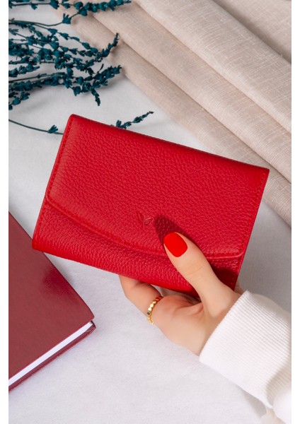 Perle - Kadın Trifold Hakiki Deri Cüzdan