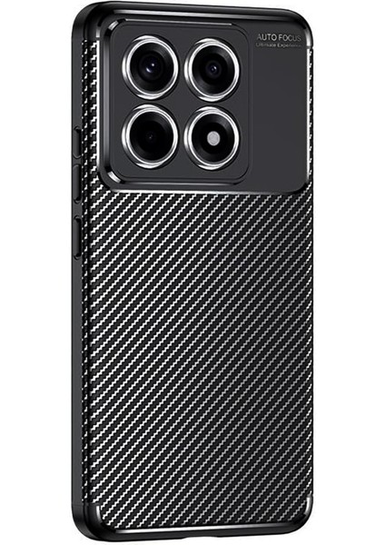 Xiaomi 14T Kılıf Focus Carbon Silikon Kapak