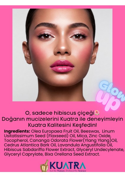 Hibiscus Magic Doğal Içerikli Çok Amaçlı Allık, Ruj, Göz Farı (Makyaj Beraberinde Çok Değerli Besleyici Cilt Bakımı) modelleri