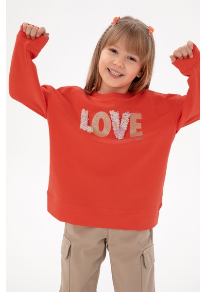 Kız Çocuk Nar Çiçeği Sweatshirt 50298159-VR239