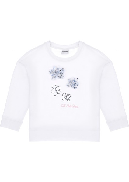 Kız Çocuk Beyaz Sweatshirt 50298202-VR013