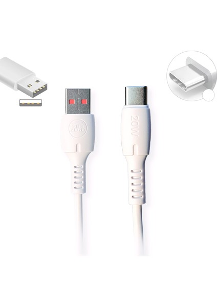 Huawei P20 Lite P30 Lite Uyumlu Şarj Kablosu 20W Hızlı Type-C