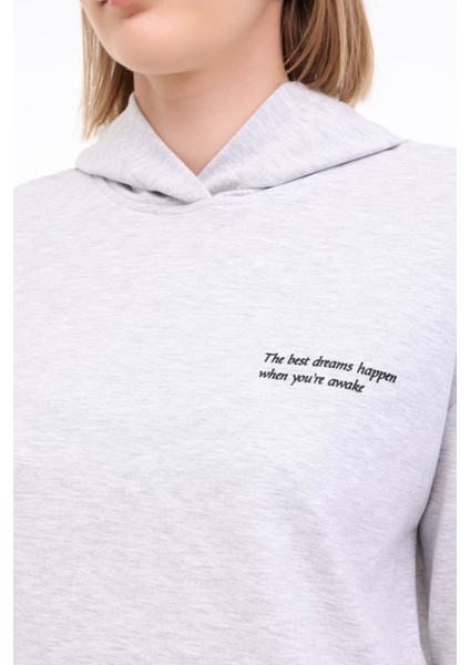 Wl Anna 17CT1179 5fx Grı Melanj Kadın Sweatshirt fırsatları