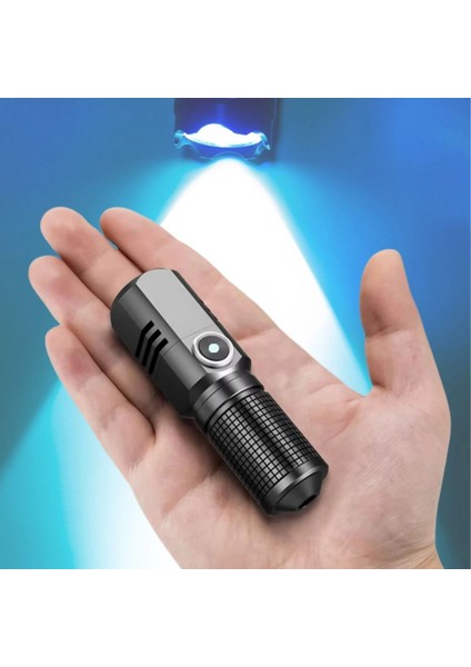 Şarjlı Mini El Feneri 10W 1800 Lümen US-536
