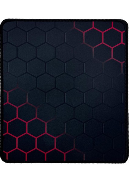 Kaydırmaz Silikon Tabanlı Mat Mouse Pad 30 x 25 cm Altıgen Baskılı - FC986