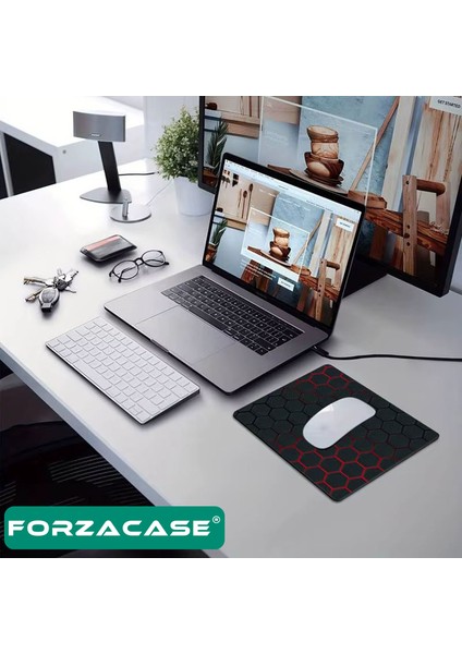 Kaydırmaz Silikon Tabanlı Mat Mouse Pad 30 x 25 cm Altıgen Baskılı - FC986