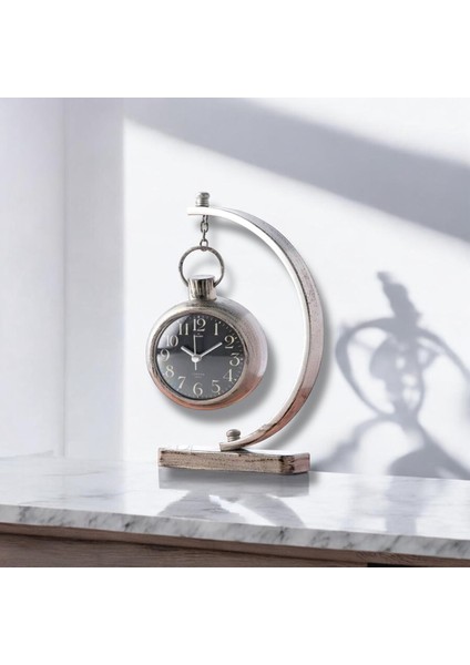 Saatdukkanduvar Home Dan Gri Renkli Modern Şık Tasarım Metal Masa Saati Tv Ünitelileri Sehpa Masa Üstüne Dekoratif Saat fırsatları