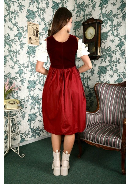 Velvet Korseli Vintage Elbise modelleri